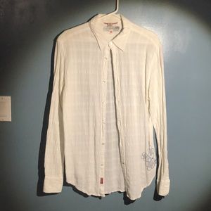 Guess Mens Long Sleeve White Button Down